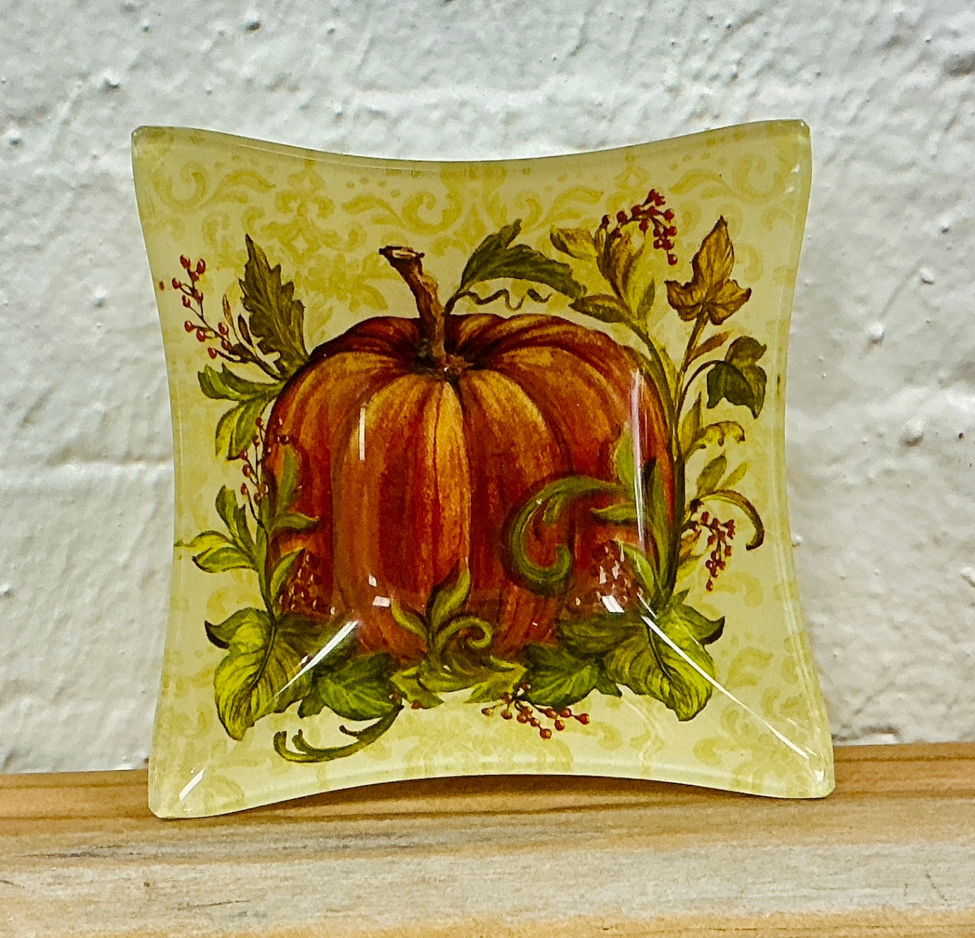 Decorative Glass Pumpkin Bowl 1