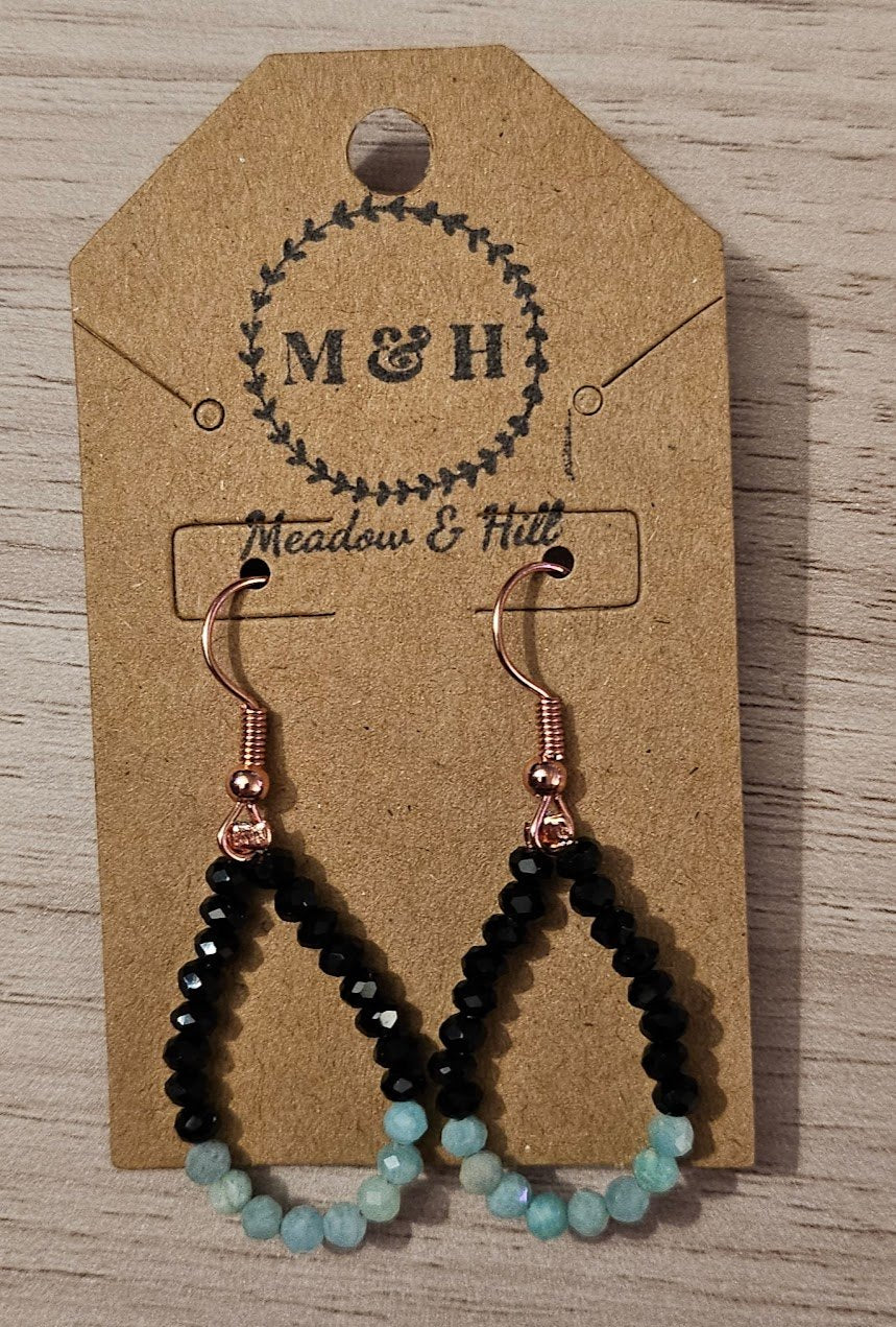 Meadow & Hill Earrings Black and Turquoise