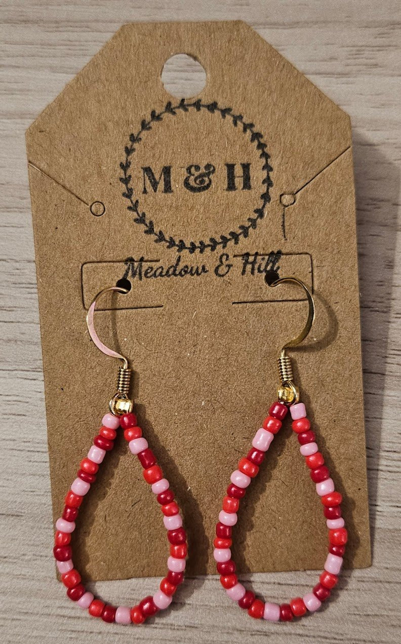 Meadow & Hill Earrings Reds and Pink