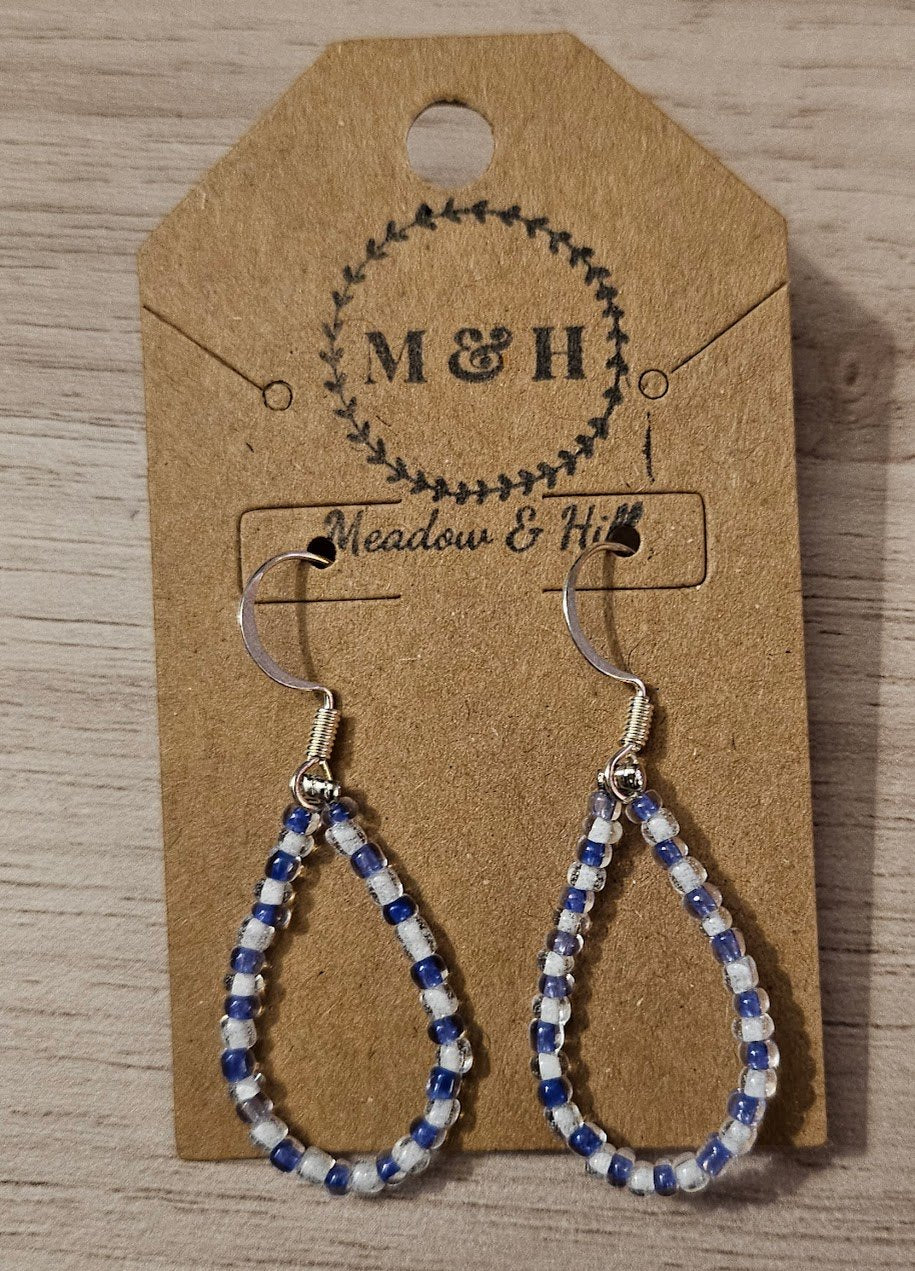 Meadow & Hill Earrings Blue and White