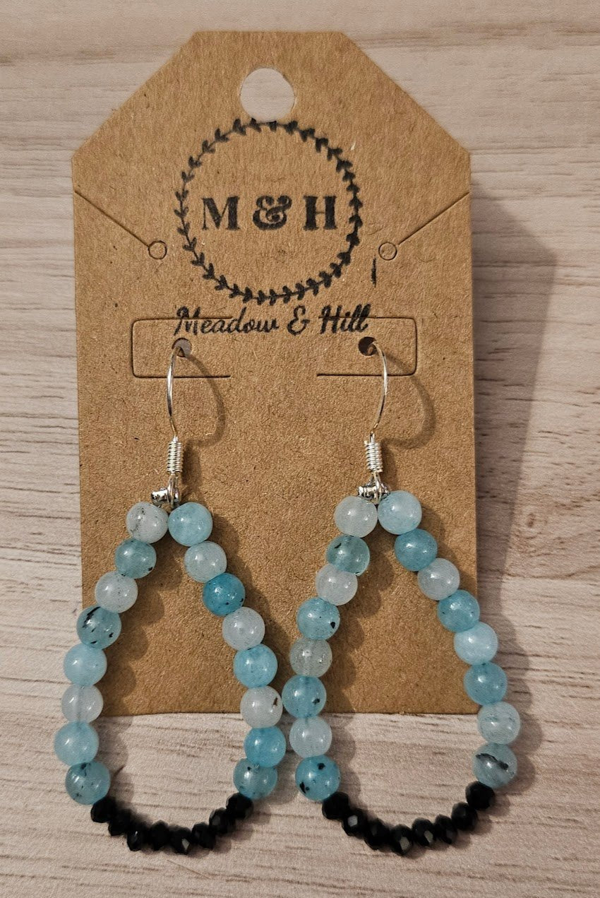 Meadow & Hill Earrings Speckled Mint and Black