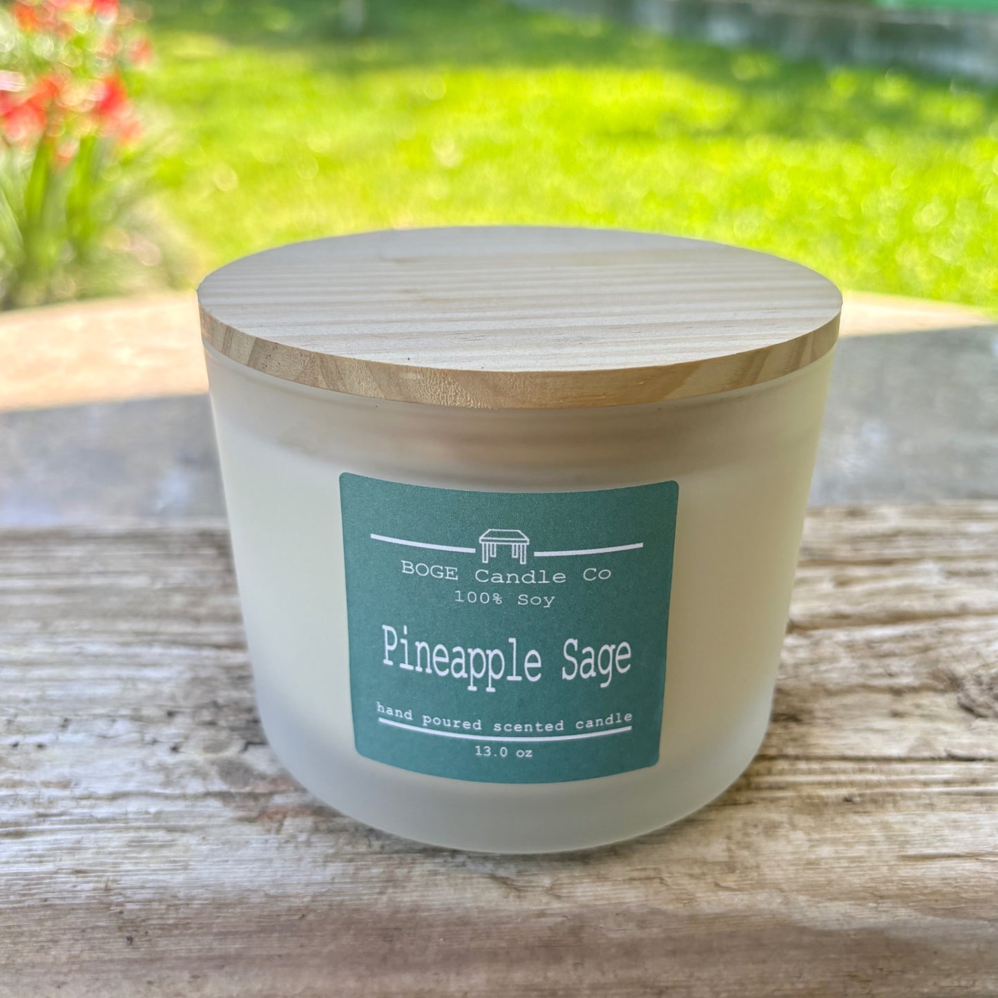 Pineapple Sage Soy Candle 13.0 oz Cream