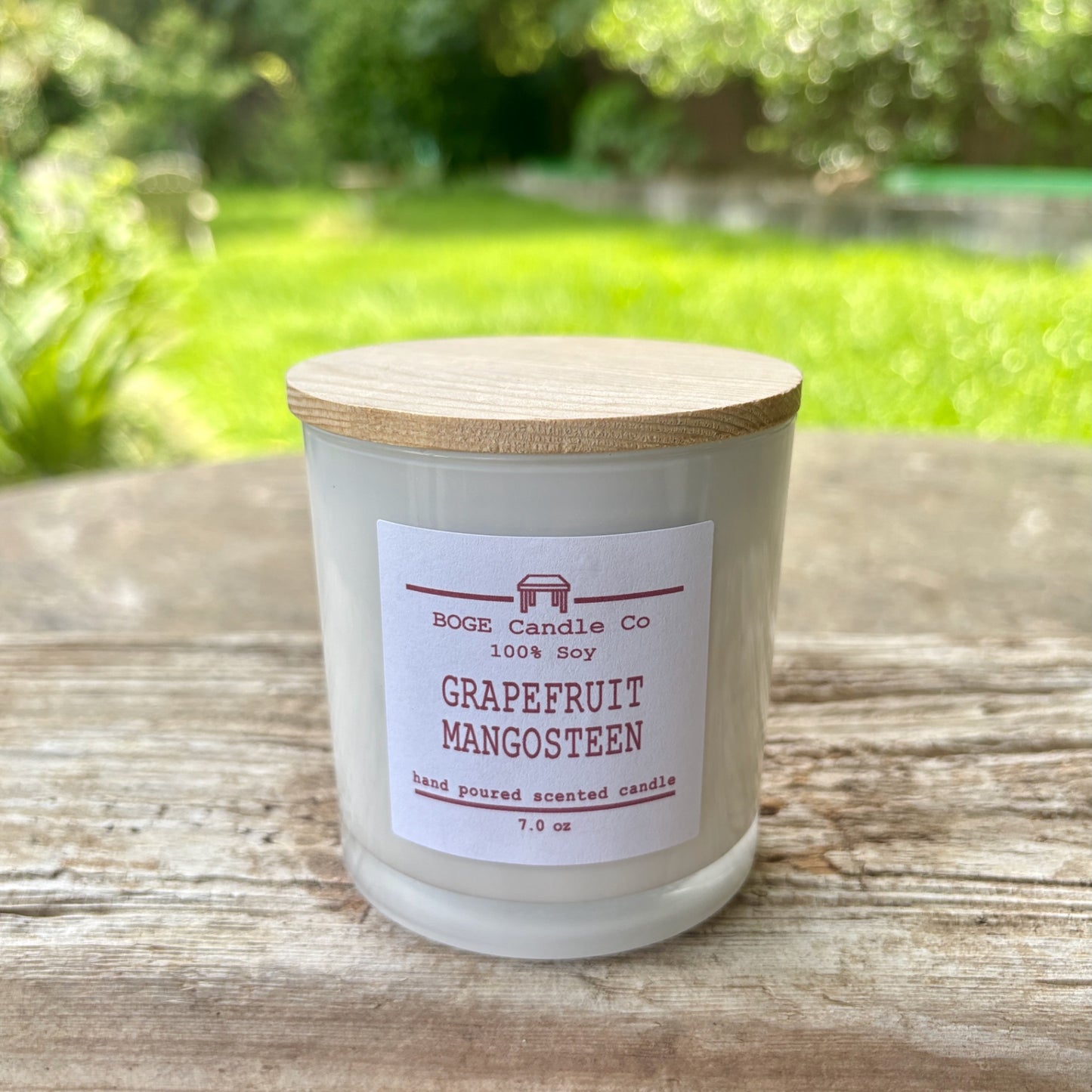 Grapefruit Mangosteen Soy Candle 7.0 oz White