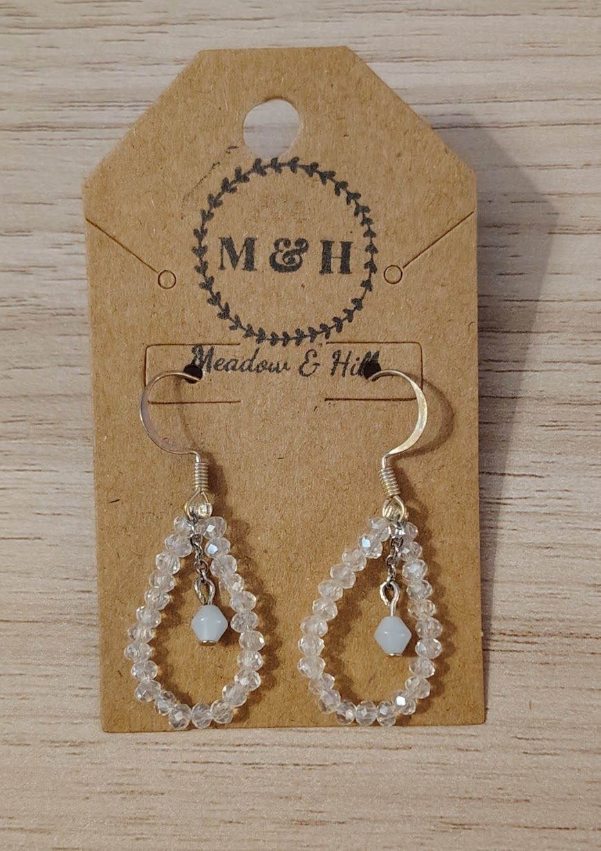 Meadow & Hill Earrings Clear and pale blue