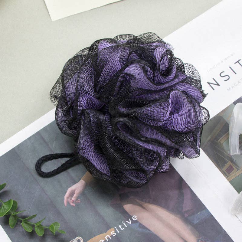 Black Two-Tone Bath Sponge