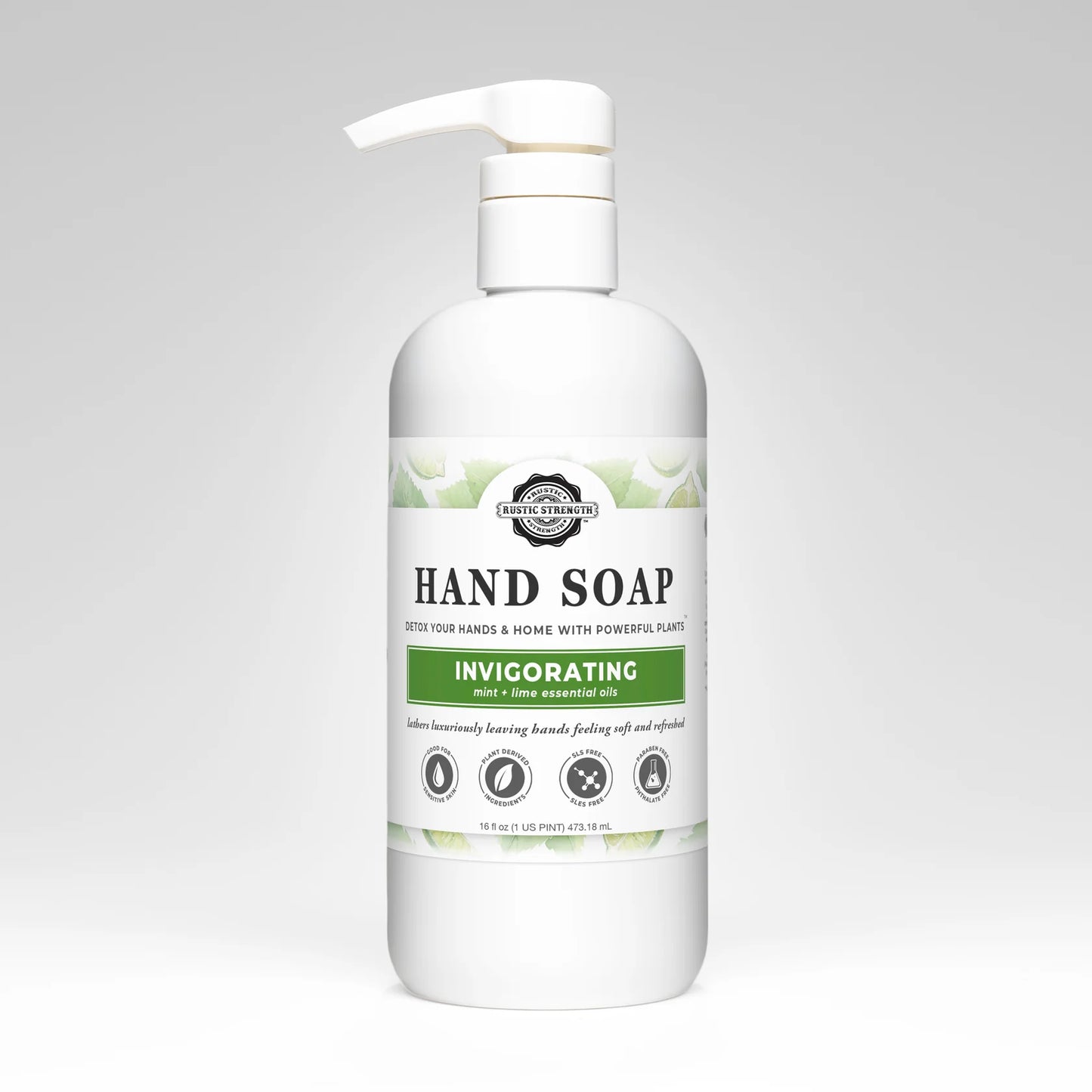 Liquid Hand Soap, 16 oz Pump Bottle - Invigorating