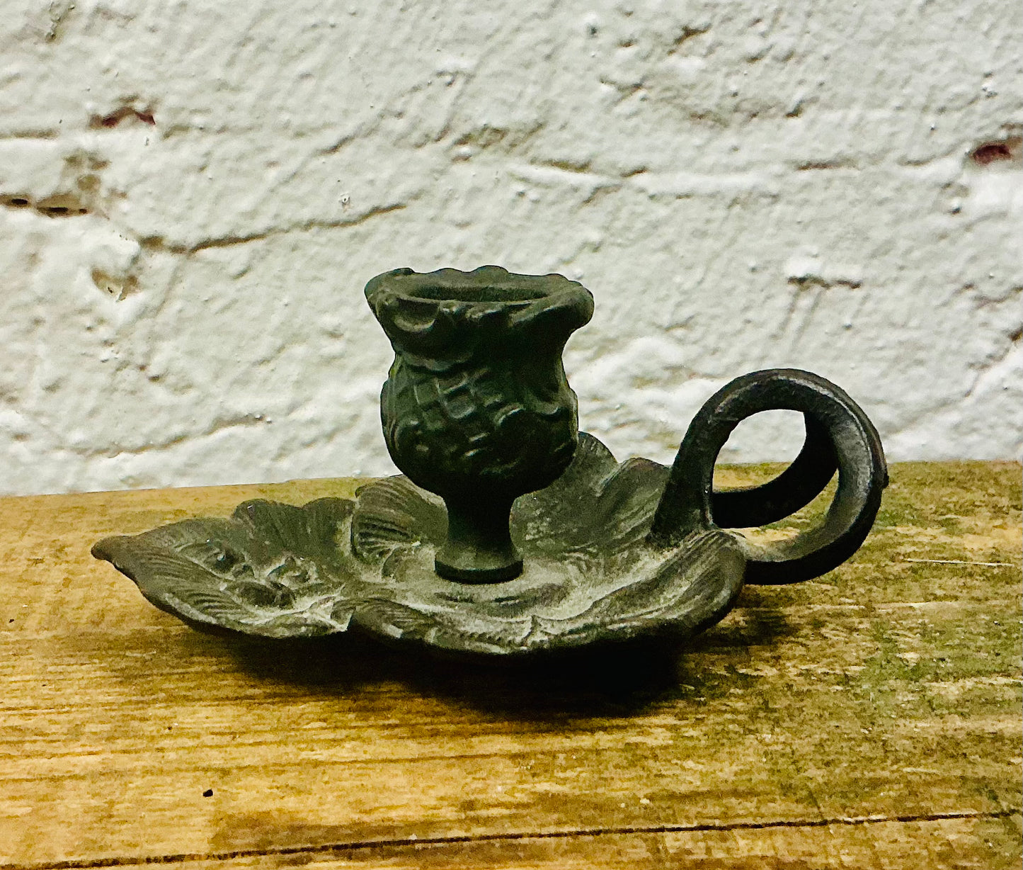 Antique Cast Iron Candle Holder