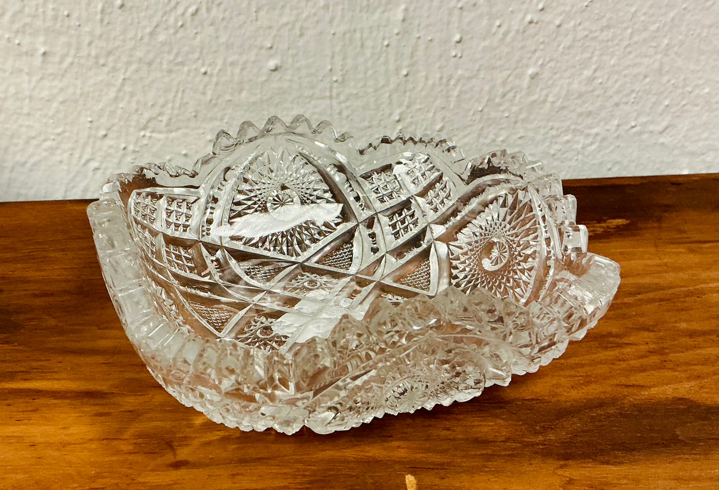 Vintage Imperial Glass Crystal Square Candy Dish