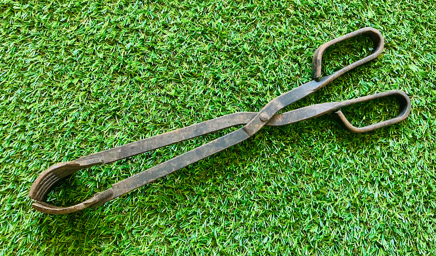 Vintage Cast Metal Tongs