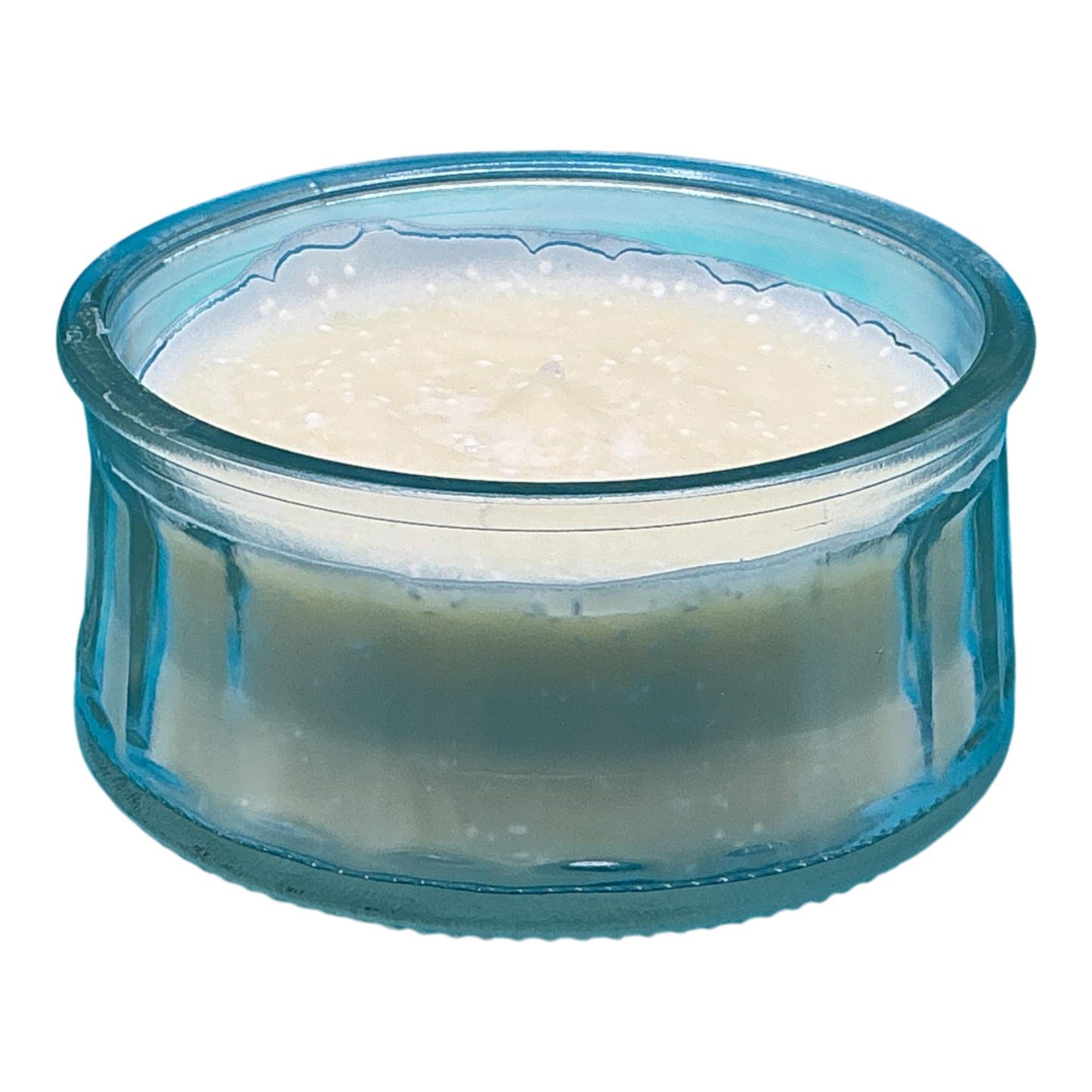 Solid Dish Soap in Flared Clear Glass Bowl