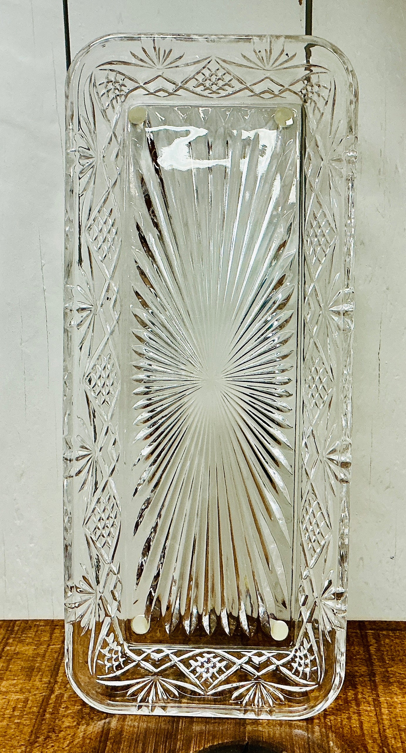 Vintage Pressed Glass Serving Tray