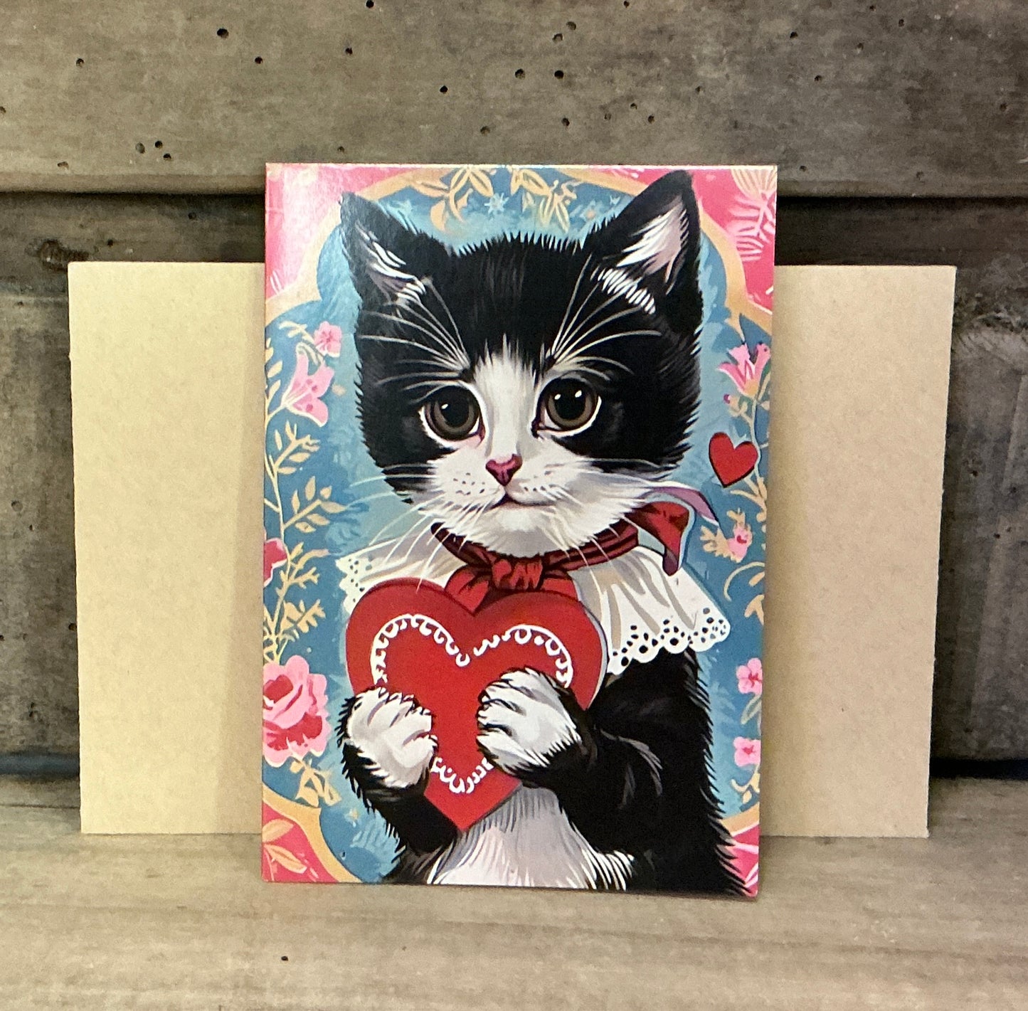 Valentine's Greeting Cards with Cat Theme