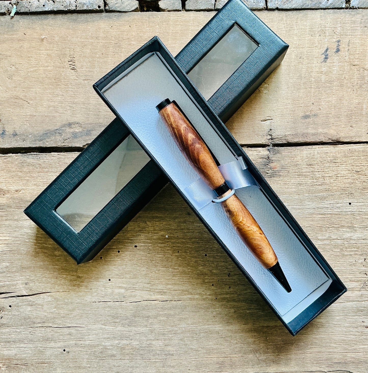 Slimline Twist Pen Wood and Flat Matte Black