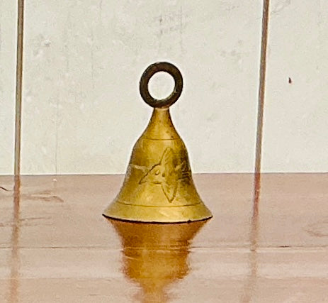 Vintage Brass Bell with Etched Bird Design, vintage one-of-a-kind find from Monticello Soap Company