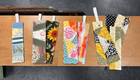 Scrappy Fabric Bookmarks