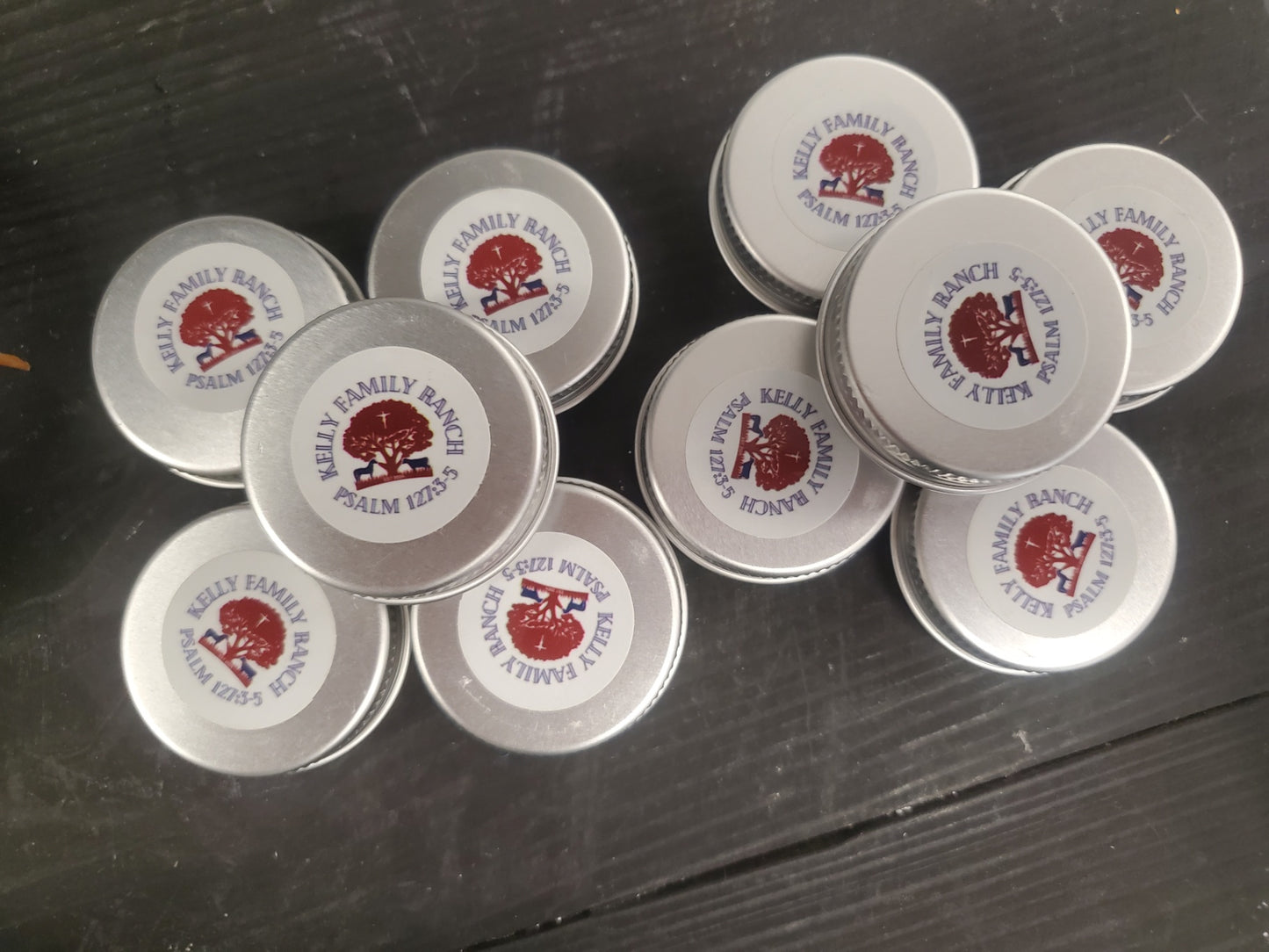 Kelly Family Ranch Lip Balm Silver and white