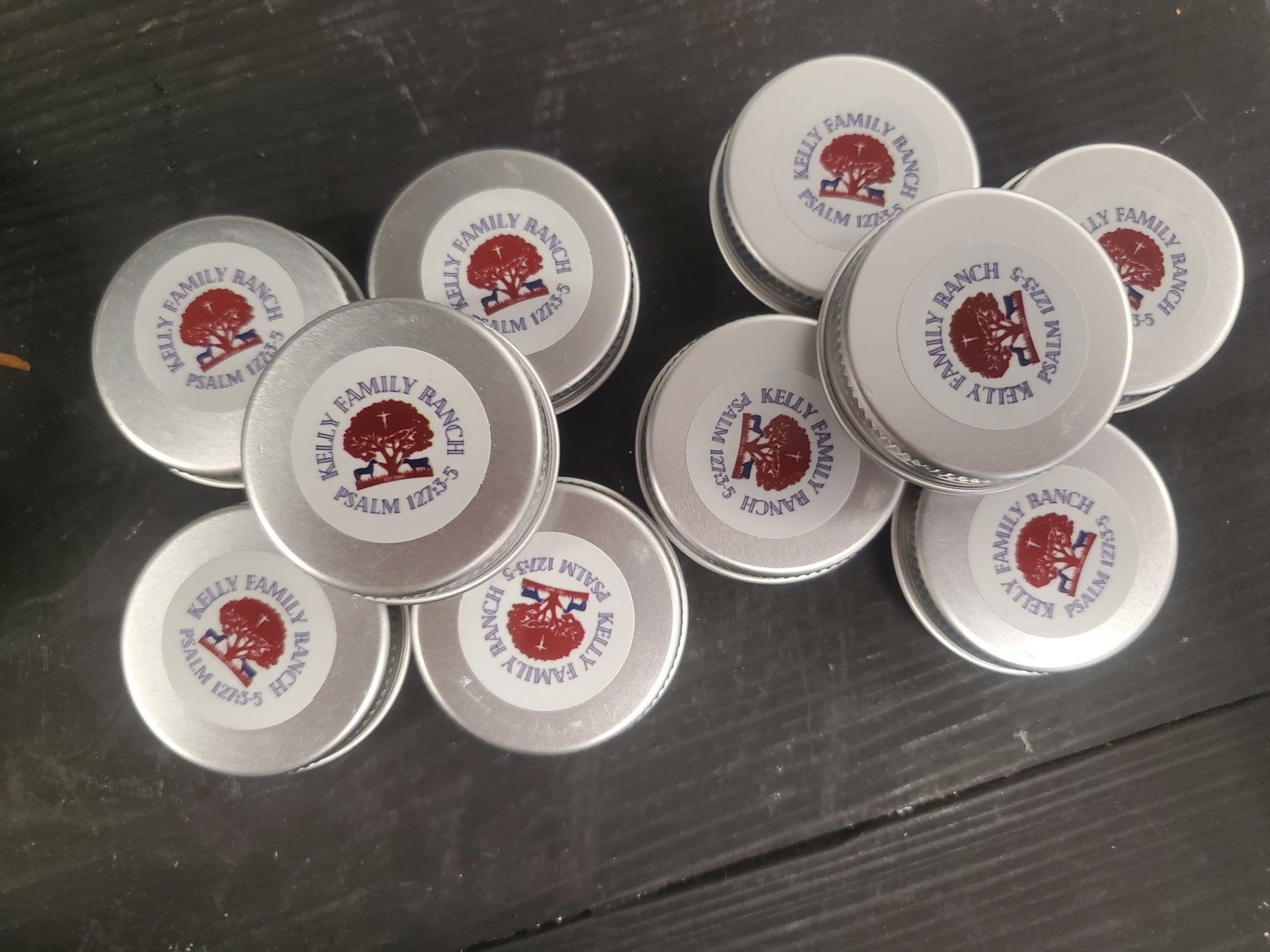 Kelly Family Ranch Lip Balm Silver and white