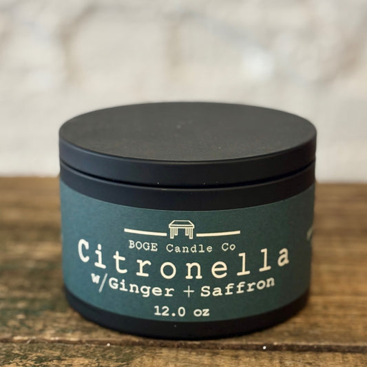 Citronella with Ginger + Saffron Candle 12.0 oz Teal