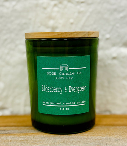 Elderberry Evergreen Soy Candle 5.5 oz