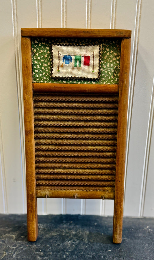 Columbus Washboard Co. with Cross-Stitch Design