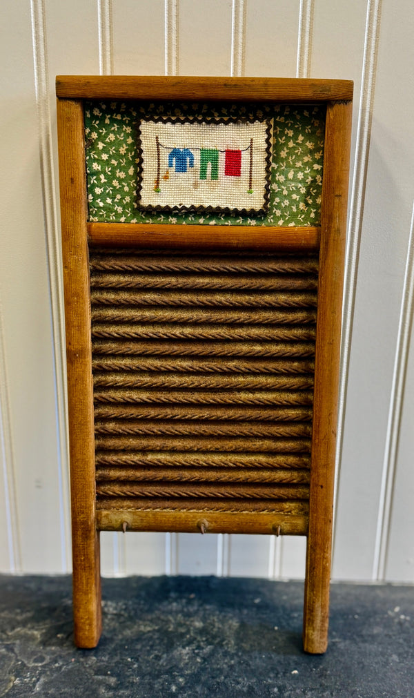 Columbus Washboard Co. with Cross-Stitch Design