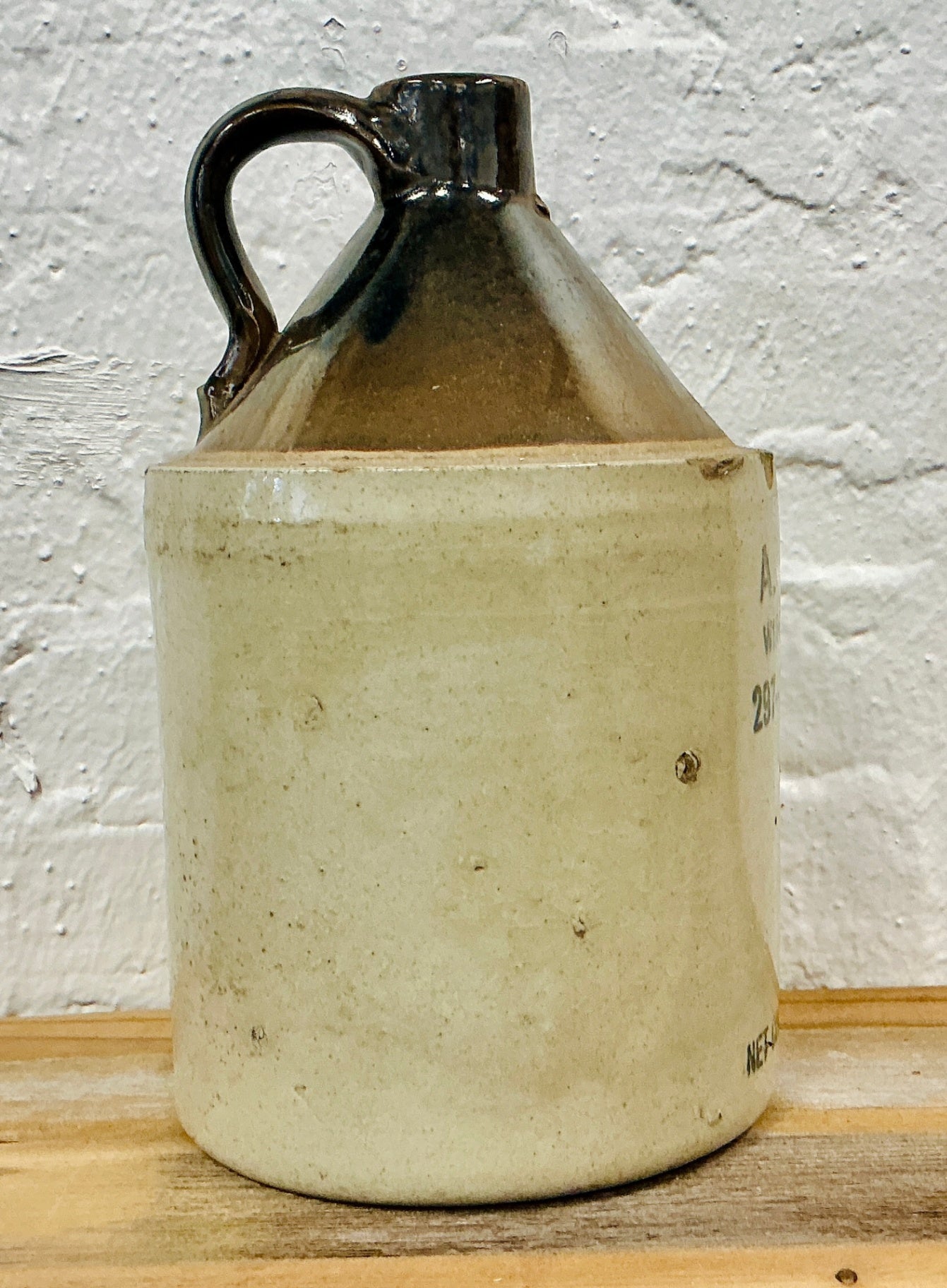 Vintage A. Gazzolo Vines & Liquor Stoneware Jug