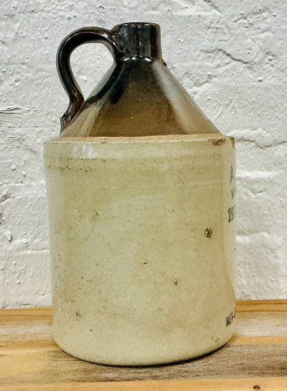 Vintage A. Gazzolo Vines & Liquor Stoneware Jug