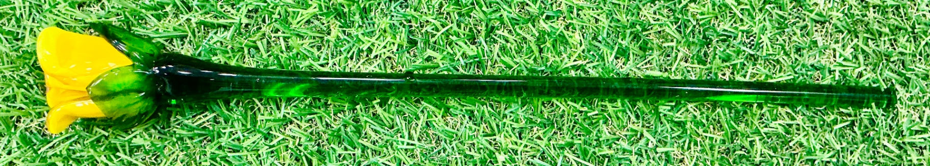 Handmade Glass Long Stem Roses, per Rose