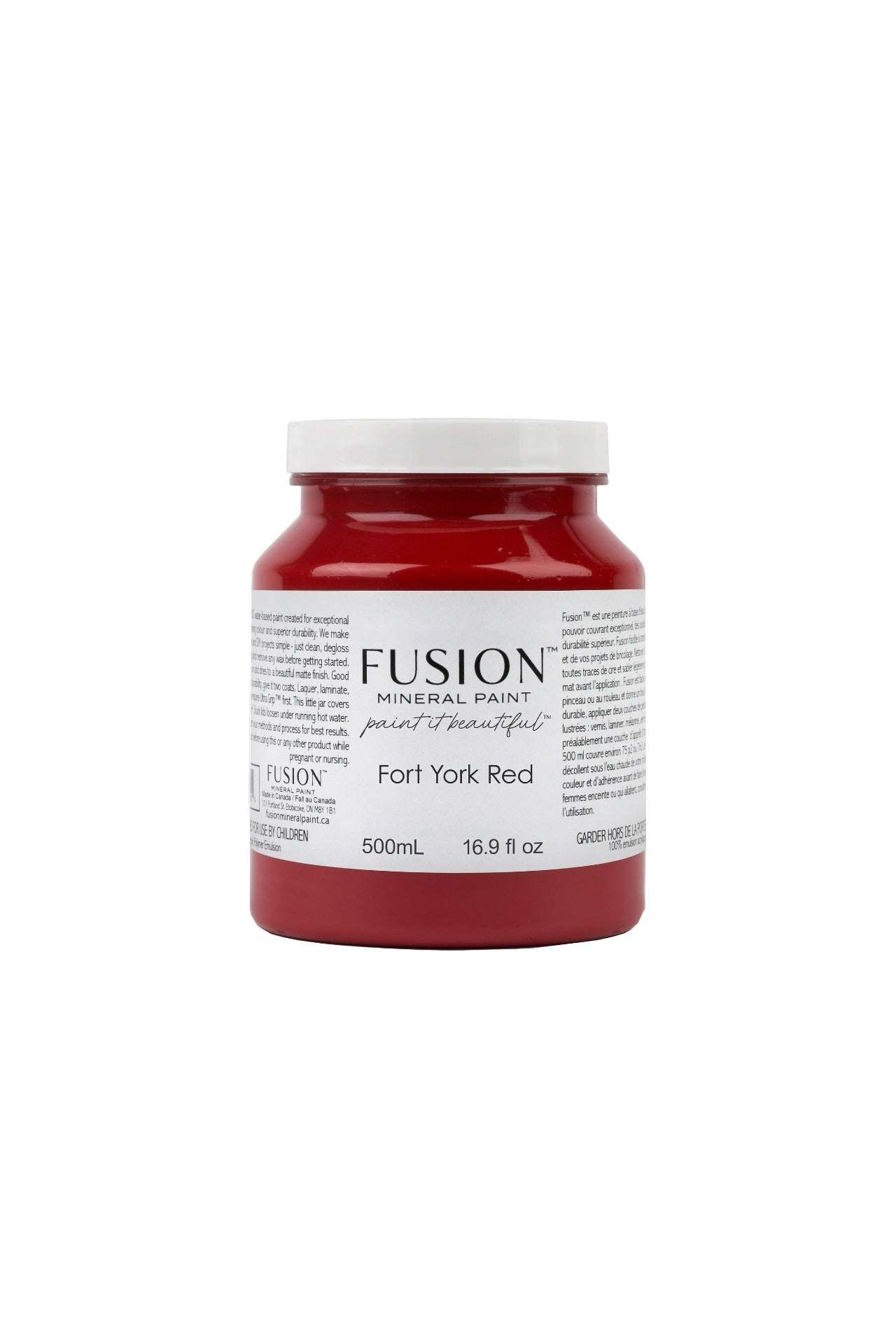 Fusion Mineral Paint 500ml or 16.9 oz.  Fort York Red