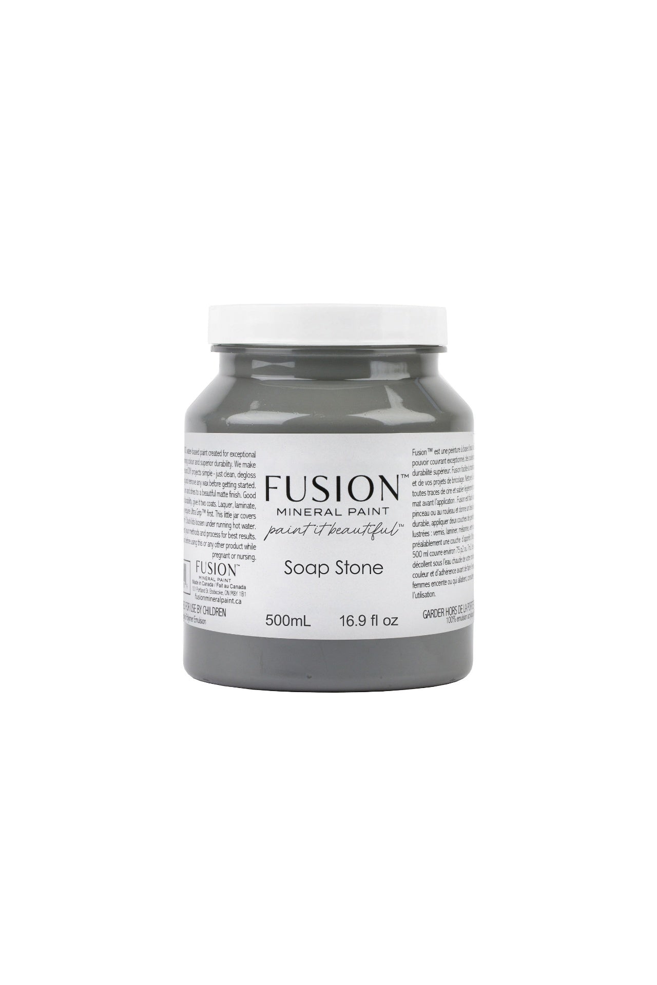 Fusion Mineral Paint 500ml or 16.9 oz. Soap Stone