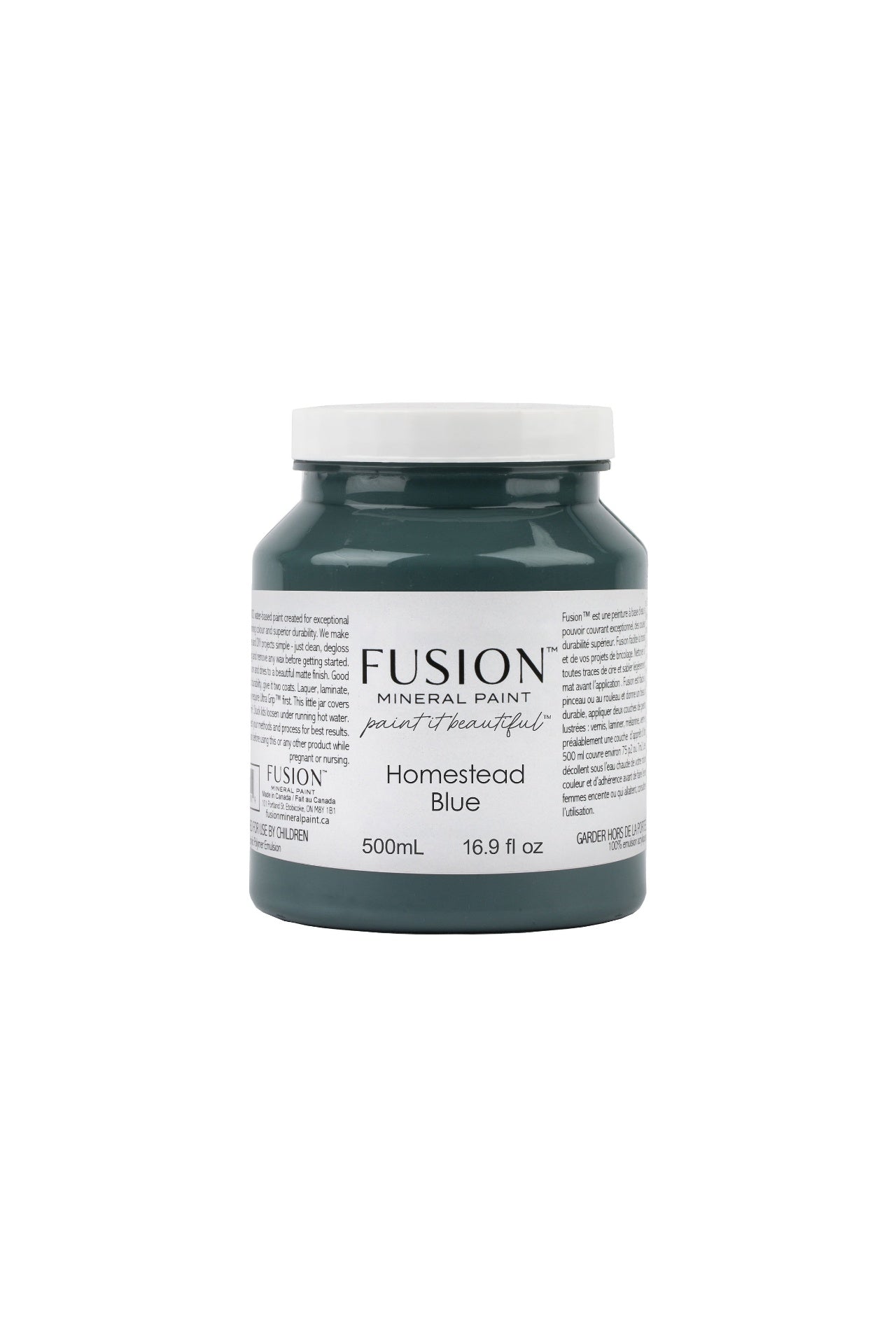Fusion Mineral Paint 500ml or 16.9 oz. Homestead Blue
