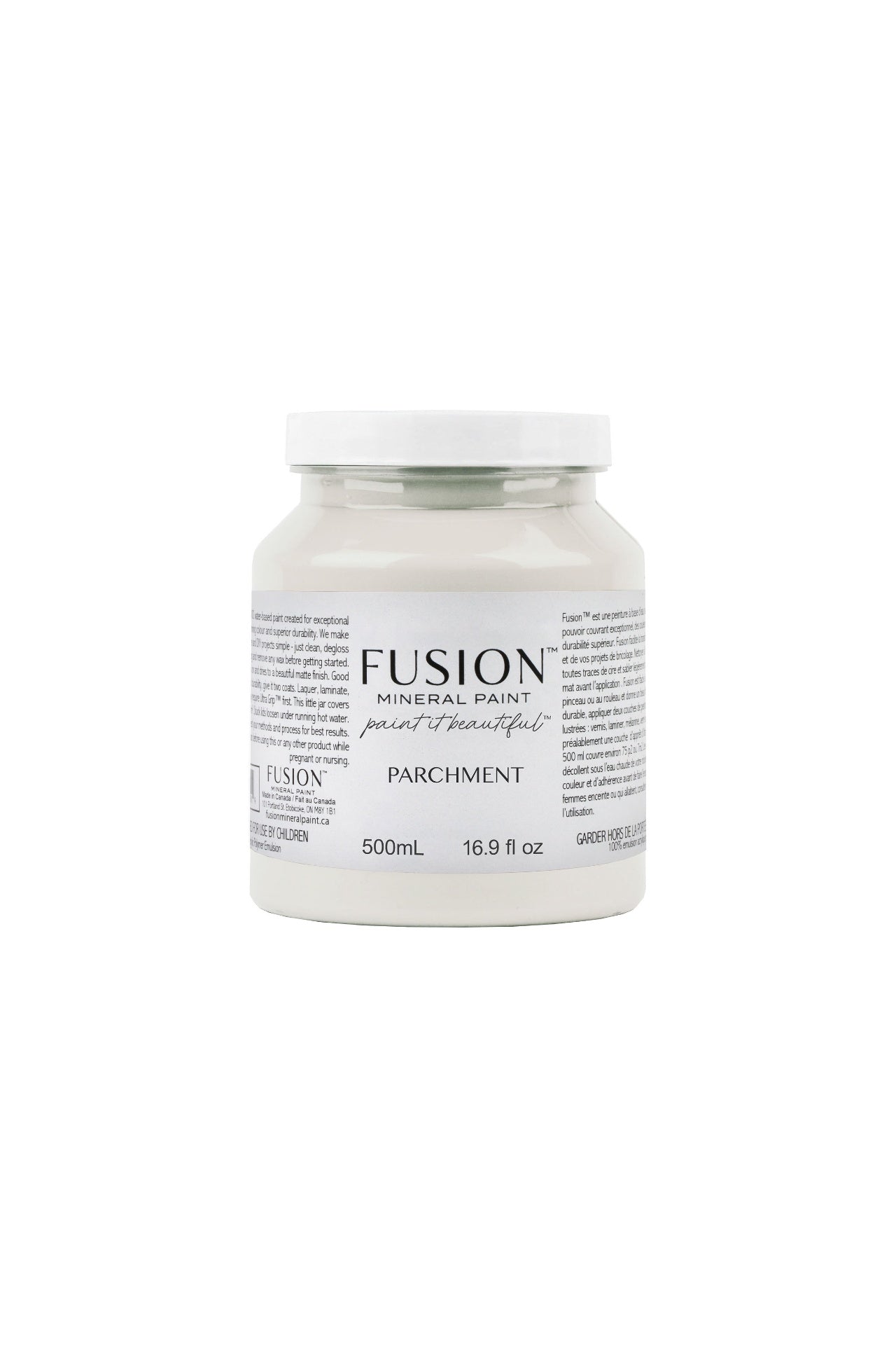 Fusion Mineral Paint 500ml or 16.9 oz. Parchment