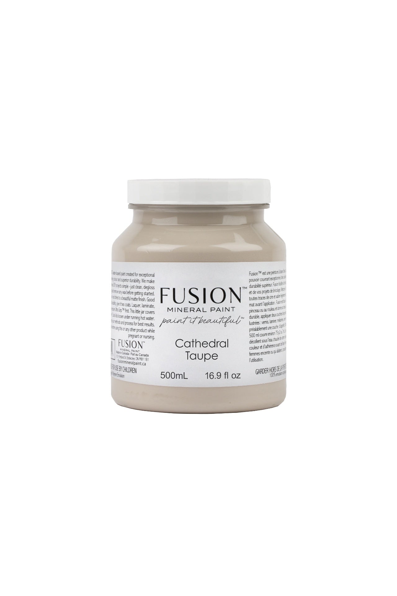Fusion Mineral Paint 500ml or 16.9 oz. Cathedral Taupe