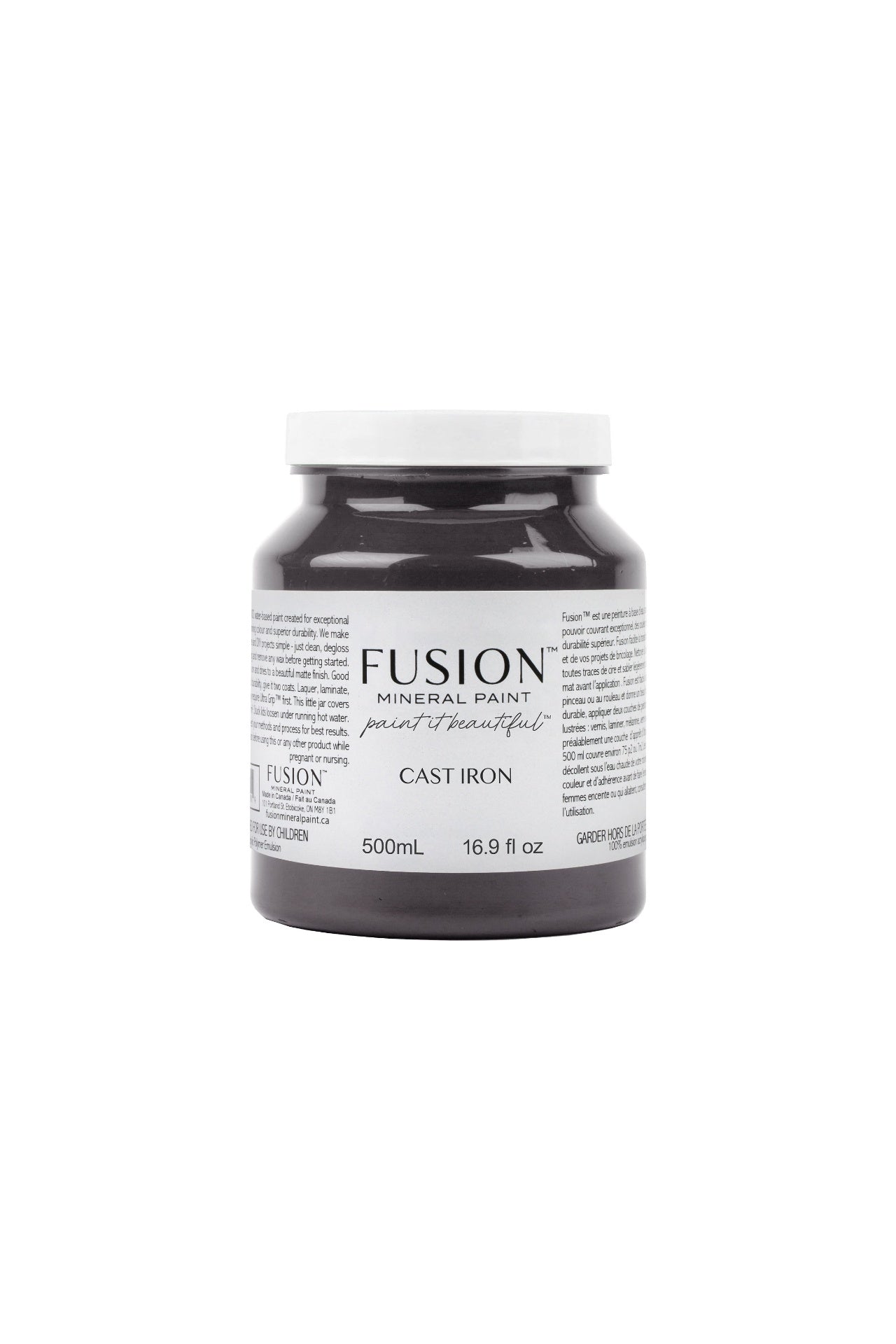 Fusion Mineral Paint 500ml or 16.9 oz. Cast Iron