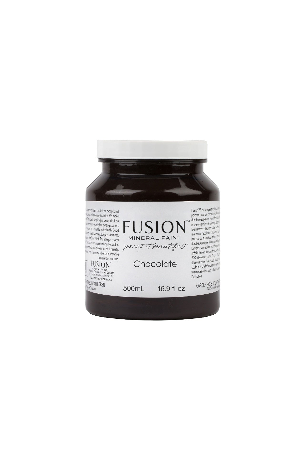 Fusion Mineral Paint 500ml or 16.9 oz. Chocolate