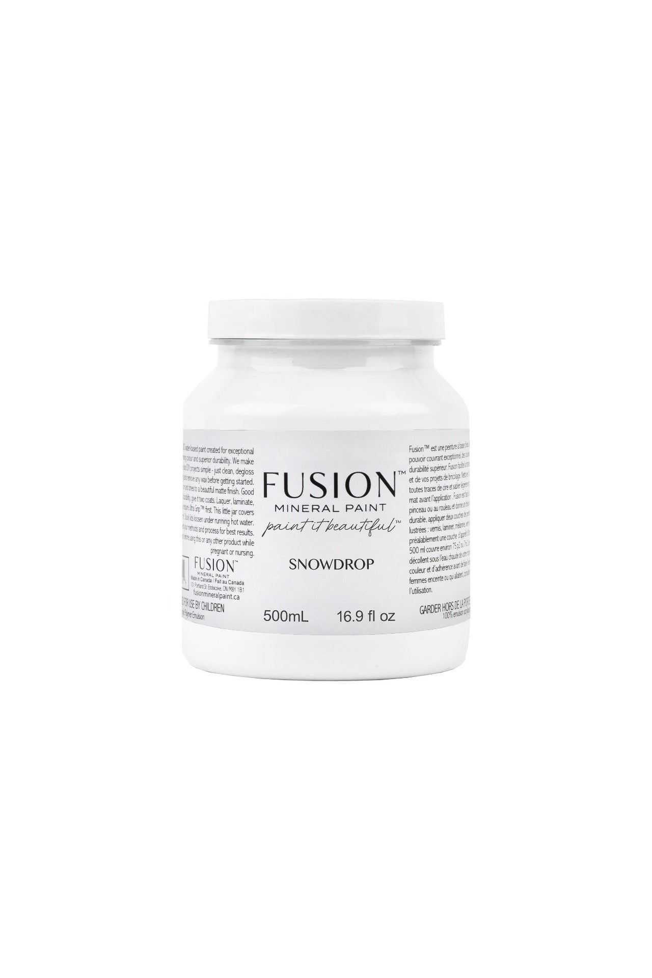 Fusion Mineral Paint 500ml or 16.9 oz. Snowdrop