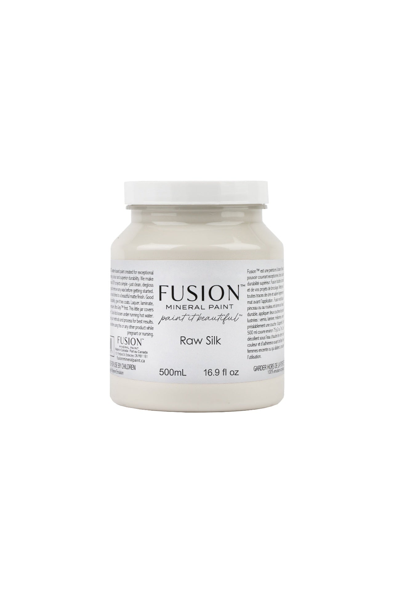 Fusion Mineral Paint 500ml or 16.9 oz. Raw Silk