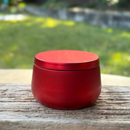 Peppermint Soy Candle 6.0 oz Red Tin