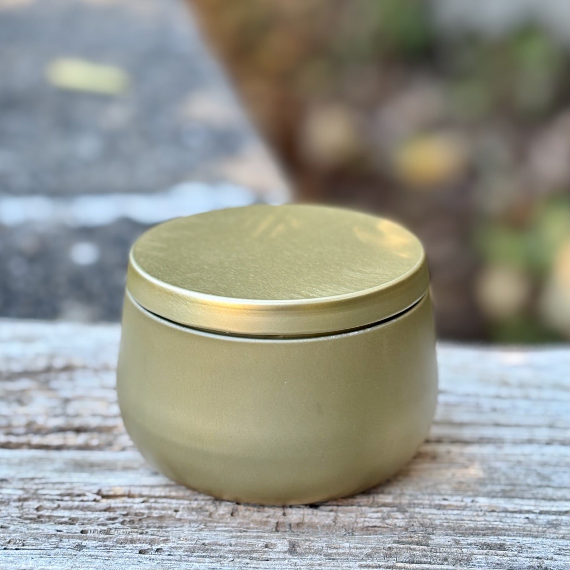 Evergreen Elixir Soy Candle 6.0 oz Gold Tin