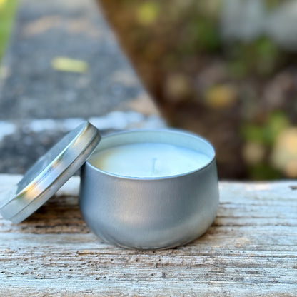 Blue Spruce Soy Candles 6.0 oz Silver Tin