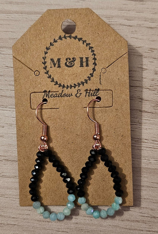 Meadow & Hill Earrings Black and Turquoise