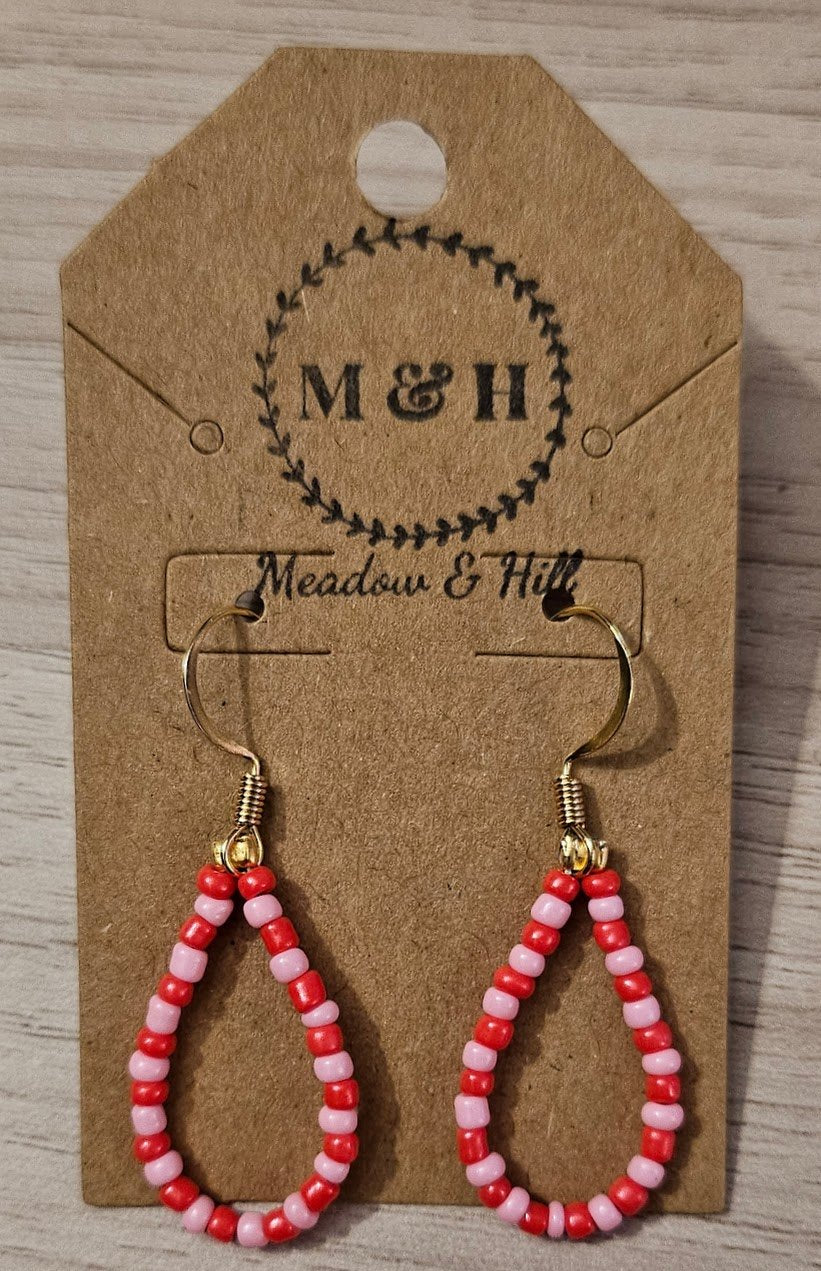Meadow & Hill Earrings Red and Pink
