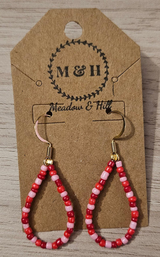 Meadow & Hill Earrings Reds and Pink