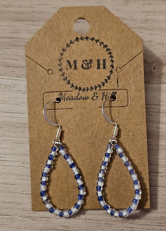 Meadow & Hill Earrings Blue and White