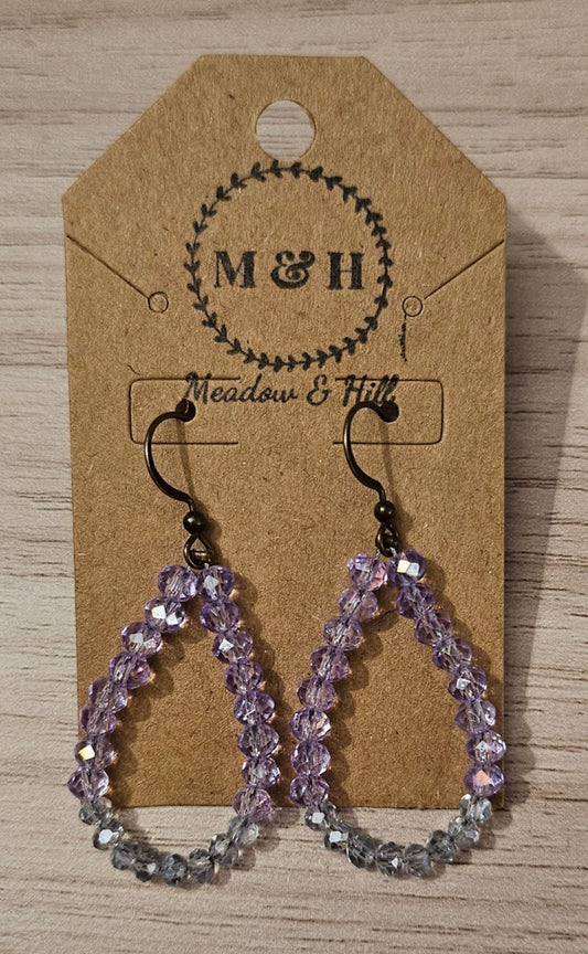 Meadow & Hill Earrings Purple and Grey