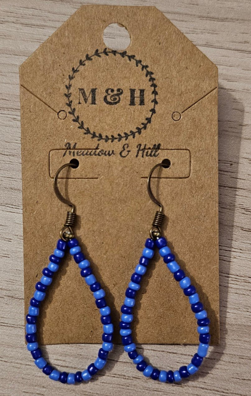 Meadow & Hill Earrings Light and Dark Blue