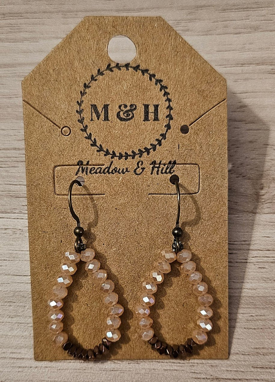 Meadow & Hill Earrings Beige and Bronze