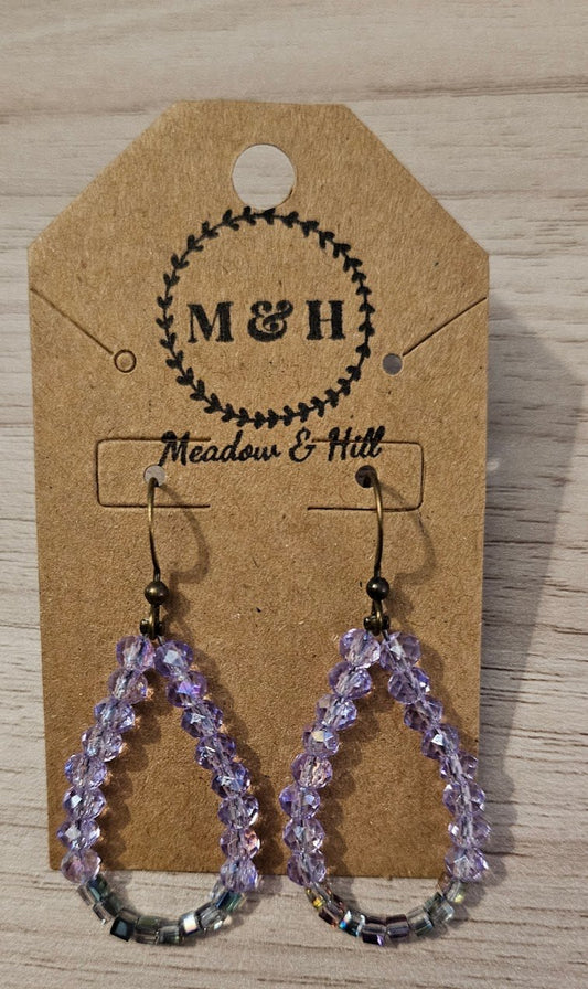 Meadow & Hill Earrings Purple and Green