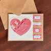 Scrappy Fabric Greeting Card - Love You To Pieces