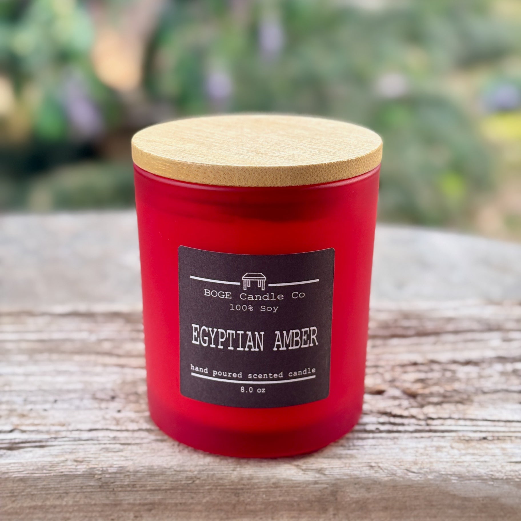 Egyptian Amber Soy Candle 8.0 oz Red